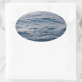 Sticker Ovale Sea water closeup (Sac)