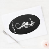 Sticker Ovale Seahorse White (Enveloppe)