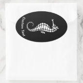 Sticker Ovale Seahorse White (Sac)