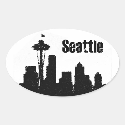 Sticker Ovale Seattle (Devant)