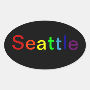 Sticker Ovale Seattle