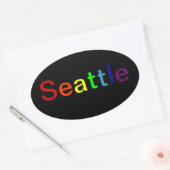 Sticker Ovale Seattle (Enveloppe)