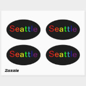 Sticker Ovale Seattle (Feuille)