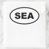 Sticker Ovale Seattle SEA (Sac)