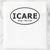 Sticker Ovale SECOURT de chien ICARE (Sac)