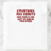 Sticker Ovale Secrets cool (Sac)