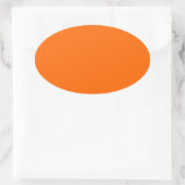 Sticker Ovale Sécurité orange simple couleur (Sac)