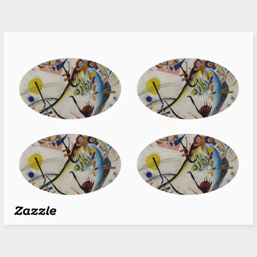 Sticker Ovale Segment bleu Kandinsky (Feuille)