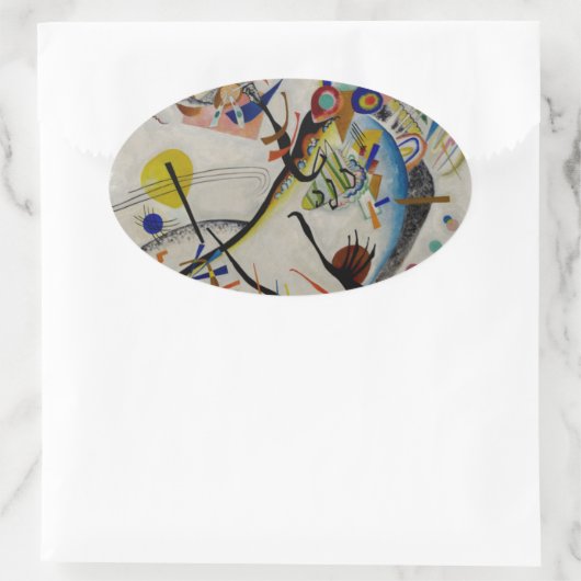 Sticker Ovale Segment bleu Kandinsky (Sac)