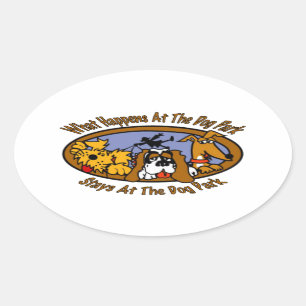 Sticker Ovale Séjours @ le parc de chien