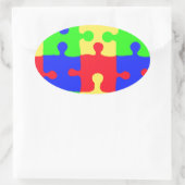 Sticker Ovale Sensibilisation sur l'autisme (Sac)