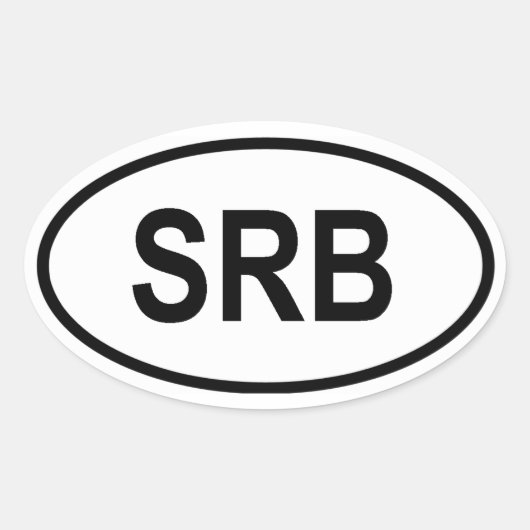 Sticker Ovale Serbie "SRB" (Devant)