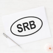 Sticker Ovale Serbie "SRB" (Enveloppe)