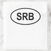 Sticker Ovale Serbie "SRB" (Sac)