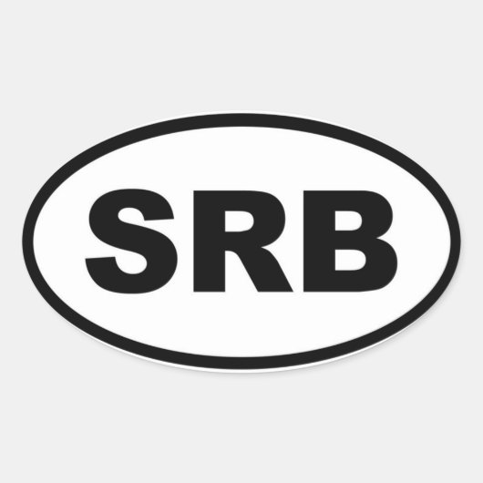 Sticker Ovale Serbie SRB Europe (Devant)