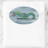 Sticker Ovale Serpent marin (Sac)