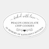 Sticker Ovale Service commémoratif En mémoire de Faveur préparée (Devant)