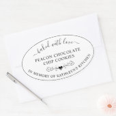 Sticker Ovale Service Mémorial Mémoire De Cuisiné Avec Amour Fav (Enveloppe)