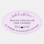 Sticker Ovale Service Mémorial Mémoire De Cuisiné Avec Amour Fav (Devant)