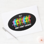 Sticker Ovale seulement à moitié fou (Enveloppe)