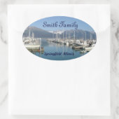 Sticker Ovale Seward Harbour, Alaska (Sac)