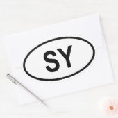 Sticker Ovale Seychelles "SY" (Enveloppe)