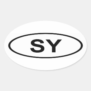 Sticker Ovale Seychelles "SY"
