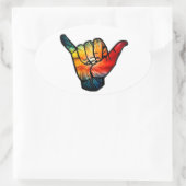 Sticker Ovale Shaka Rainbow (Sac)