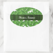 Sticker Ovale Shamrocks irlandais verts personnalisés (Sac)