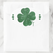 Sticker Ovale Shamrocks - style vintage (Sac)