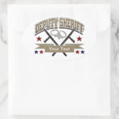 Sticker Ovale Shérif adjoint personnalisé (Sac)