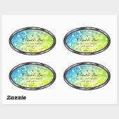 Sticker Ovale Shimmery Turquoise Parties scintillant verte Produ (Feuille)