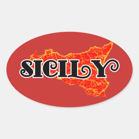Sticker Ovale Sicile (Devant)