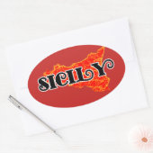 Sticker Ovale Sicile (Enveloppe)