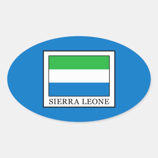 Sticker Ovale Sierra Leone (Devant)