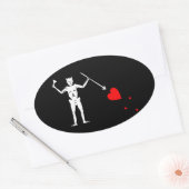 Sticker ovale Sigile Pirate Barbe Noire #1 (Enveloppe)