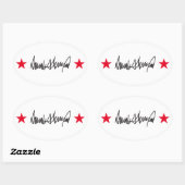 Sticker Ovale Signature Trump (Feuille)