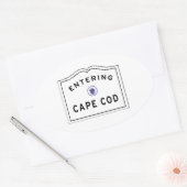 Sticker Ovale Signe Cape Cod MA (Enveloppe)