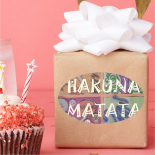 Sticker Ovale Signe Hakuna Matata - Impression