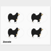 Sticker Ovale silhouette finlandaise couleur lapon (Feuille)