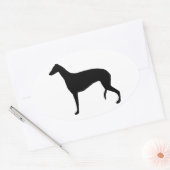 Sticker Ovale silhouette grisâtre (Enveloppe)