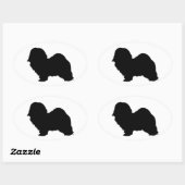 Sticker Ovale silhouette havanaise (Feuille)