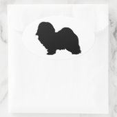 Sticker Ovale silhouette havanaise (Sac)