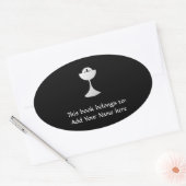 Sticker Ovale Silver Chalice et hôte (Enveloppe)