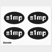 Sticker ovale Simp Number One (Feuille)
