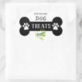 Sticker Ovale Simple Black & White Vega Chien Treat (Sac)