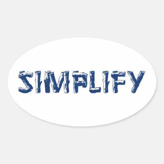 Sticker Ovale Simplifier (Devant)