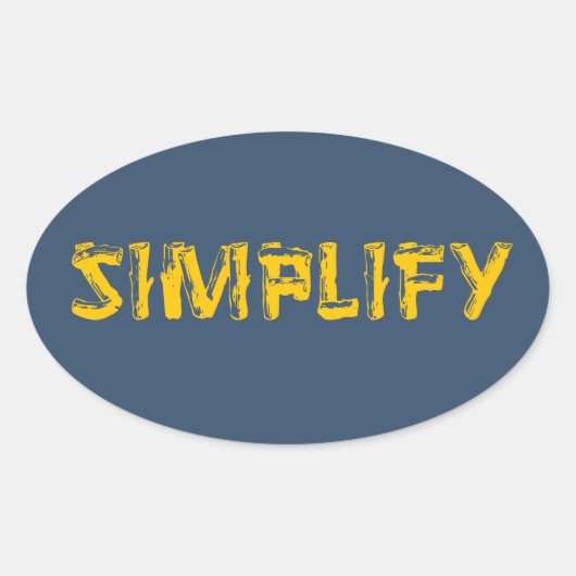 Sticker Ovale Simplifier (Devant)