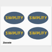Sticker Ovale Simplifier (Feuille)