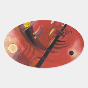 Sticker Ovale Simulation interne peinture Abstraite